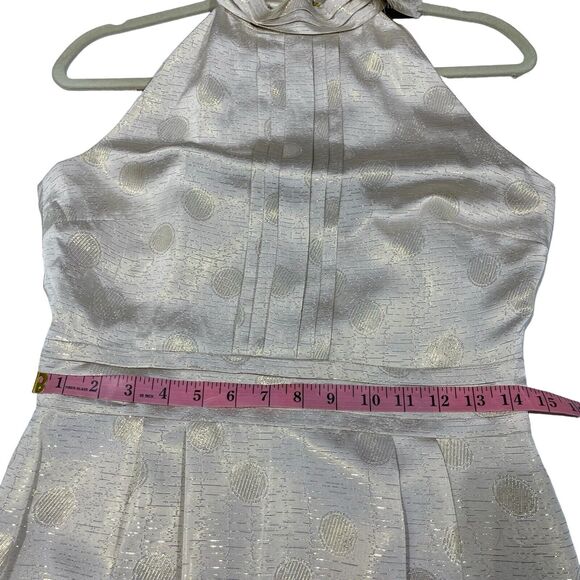 ANTONIO MELANI silk Sheath Dress Women 4 Halter Slimming Quiet Luxury Comfort - Picture 3 of 11